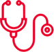 Stethoscope Icon Red
