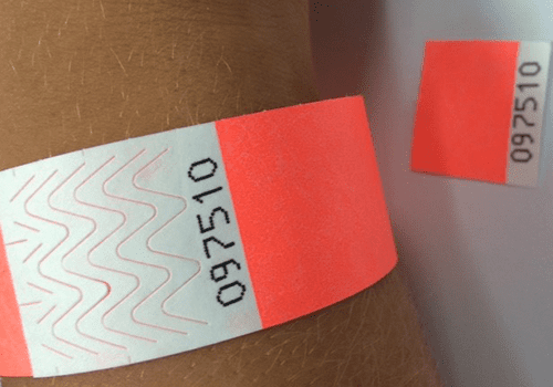 Made-to-Order Wristband with Security Tab