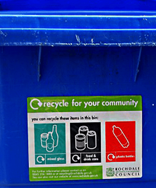 Self-Adhesive – Recycling Self-adhesive recycling self-adhesive label on bin